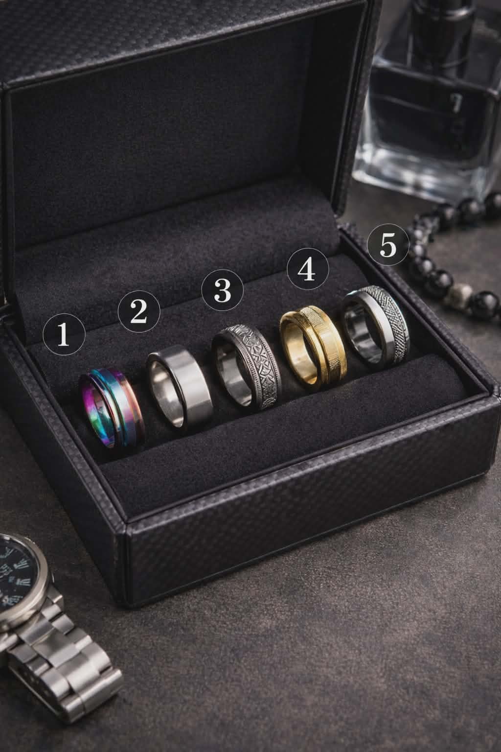 COLLECTION HOMME BAGUE ACIER INOXYDABLE GRANDEUR 21