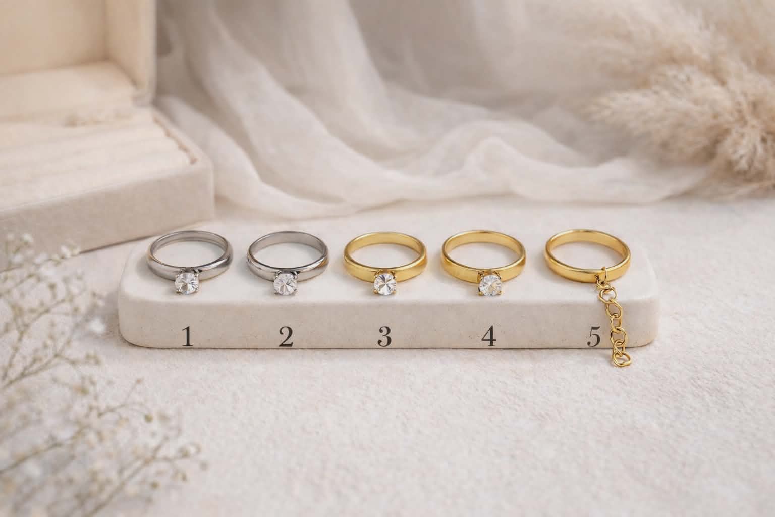 BAGUE ELEGANTE INOX FEMME GRANDEUR 18