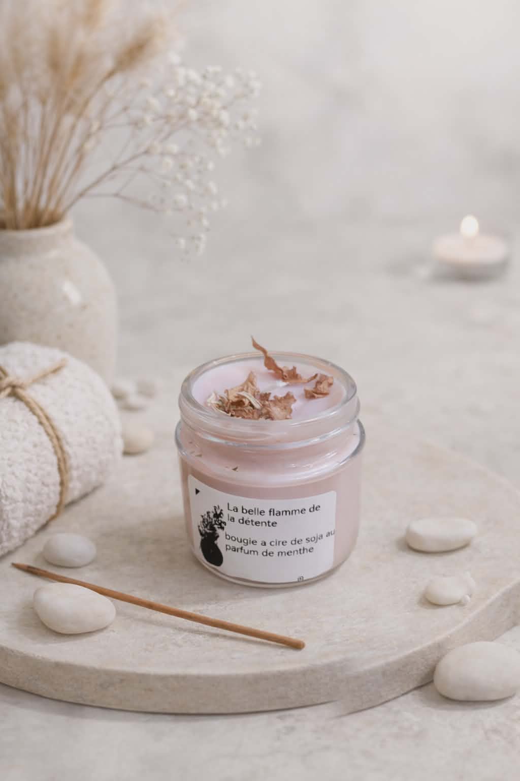 Bougie a cire de soja F.LILICREATIONS