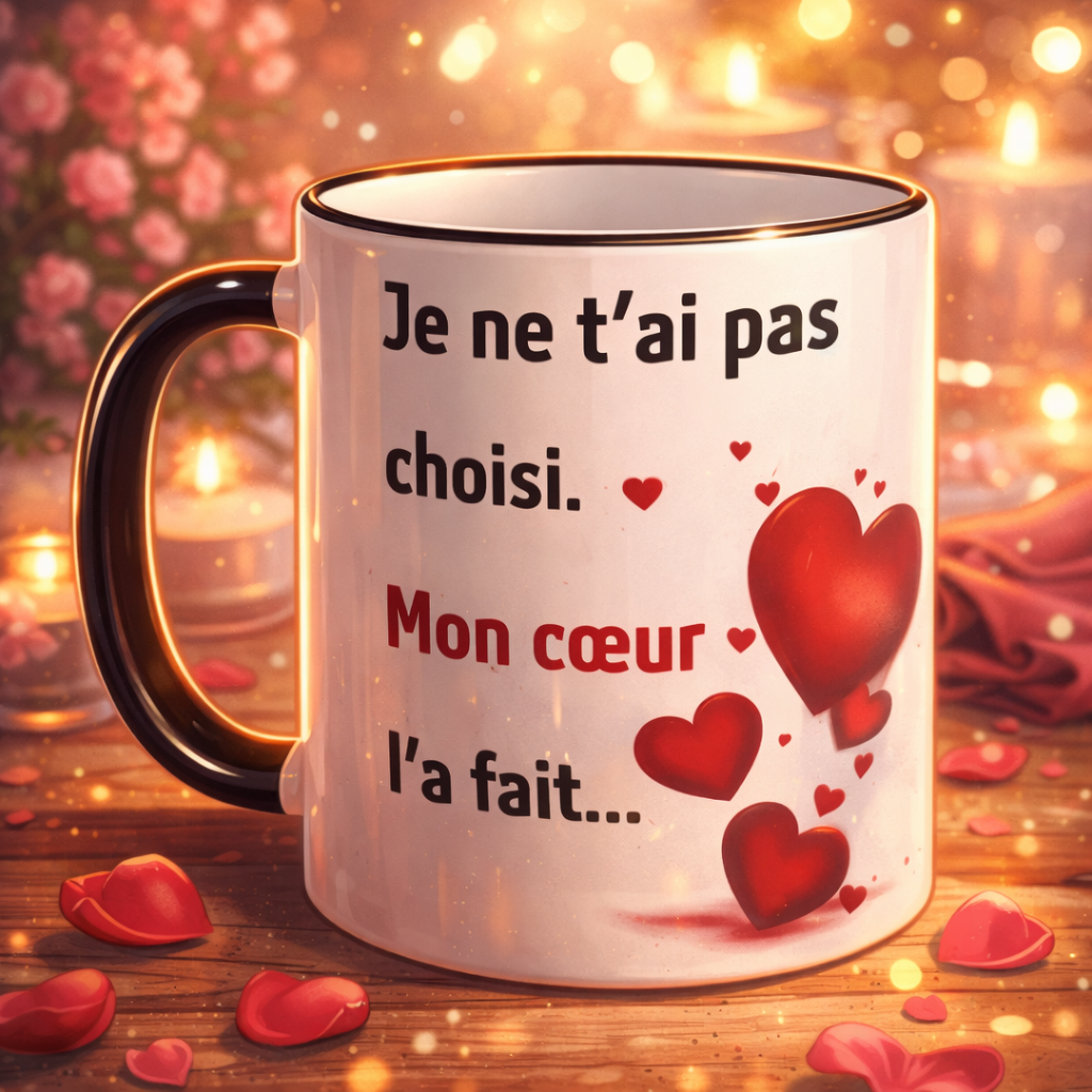 Tasse romantique “Mon cœur l’a choisi” – Mug amour 11 oz