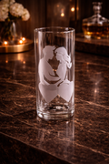 Vase en verre gravé – Couple amoureux