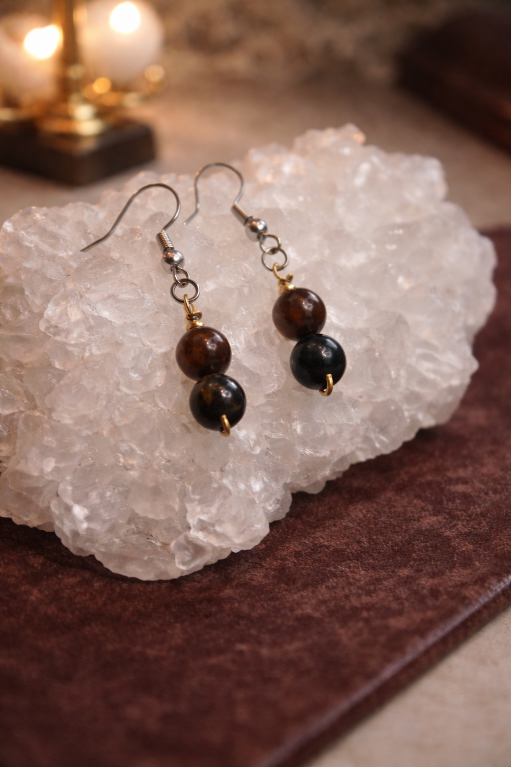 Boucles d’oreilles perles naturelles – Acier inoxydable