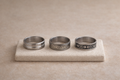 Bague en acier inoxydable – Grandeur 21 – Anneau élégant