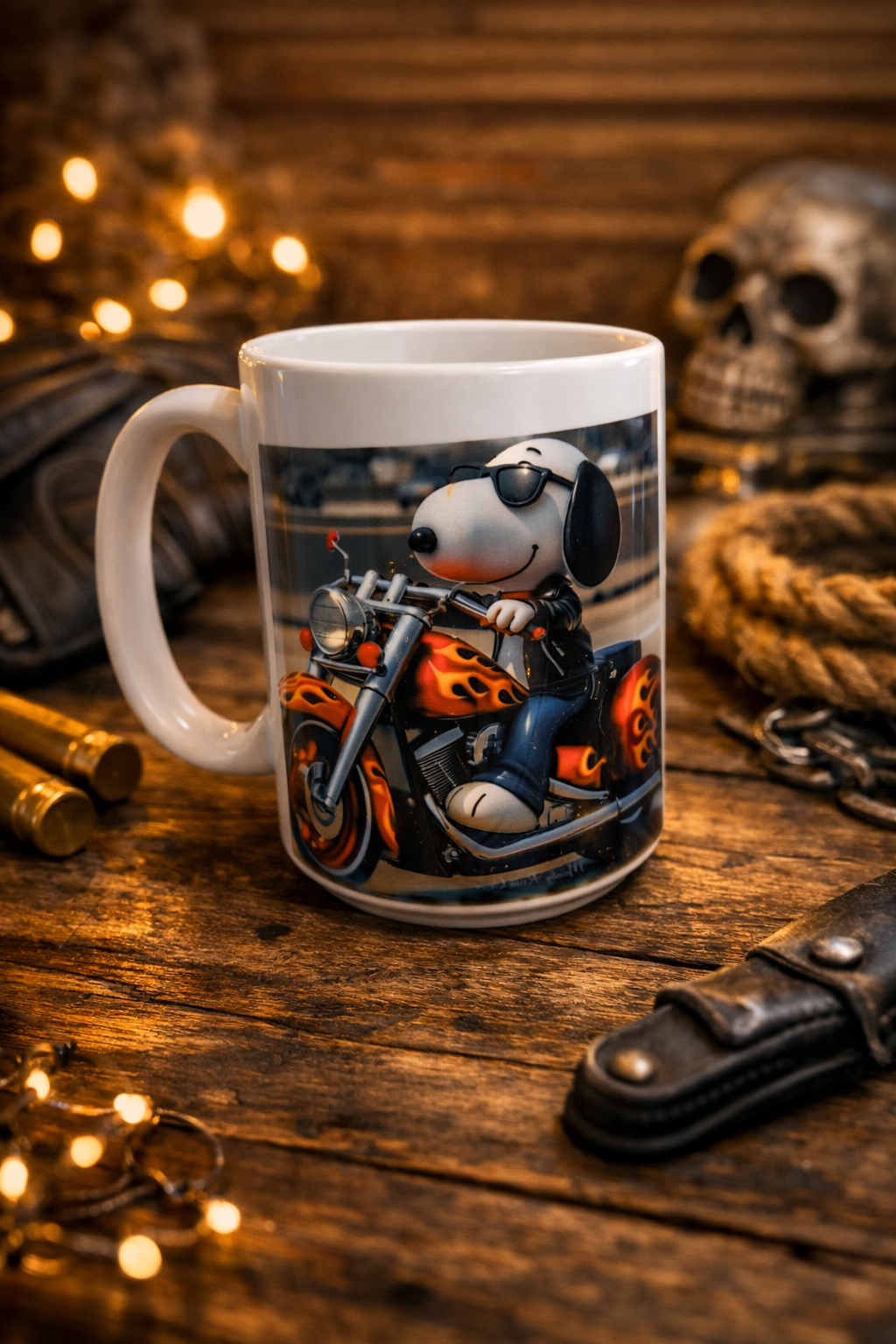 Tasse Snoopy Motard 15 oz – Esprit libre et aventure