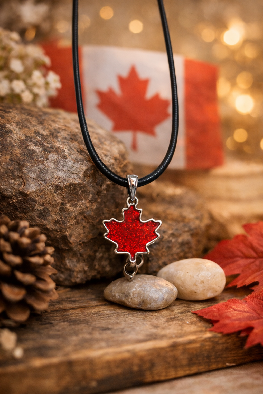 Collier feuille d’érable rouge – pendentif Canada élégant