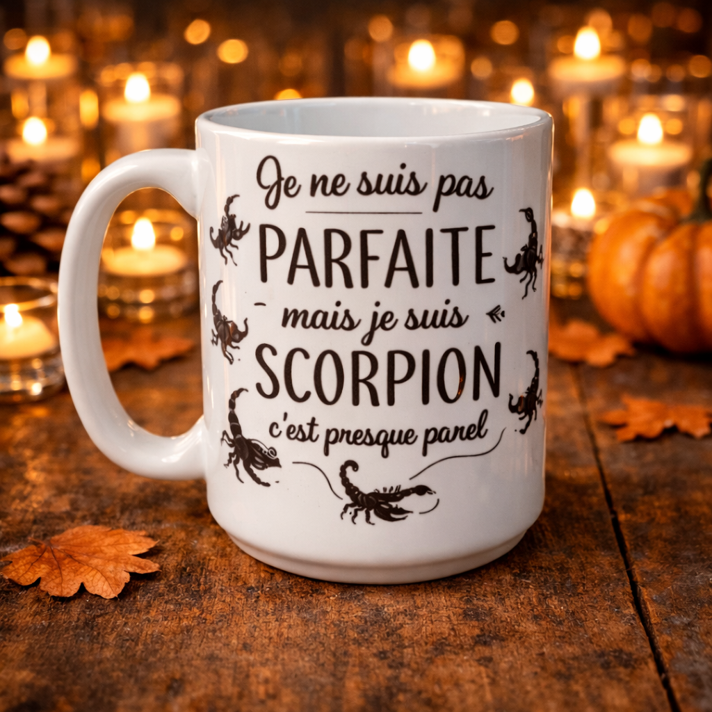 Tasse Horoscope Scorpion – Mug Humoristique Astrologie 15 oz