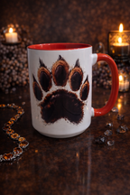 Tasse Nature Sauvage – Aigle Majestueux & Empreinte d’Ours 15 oz