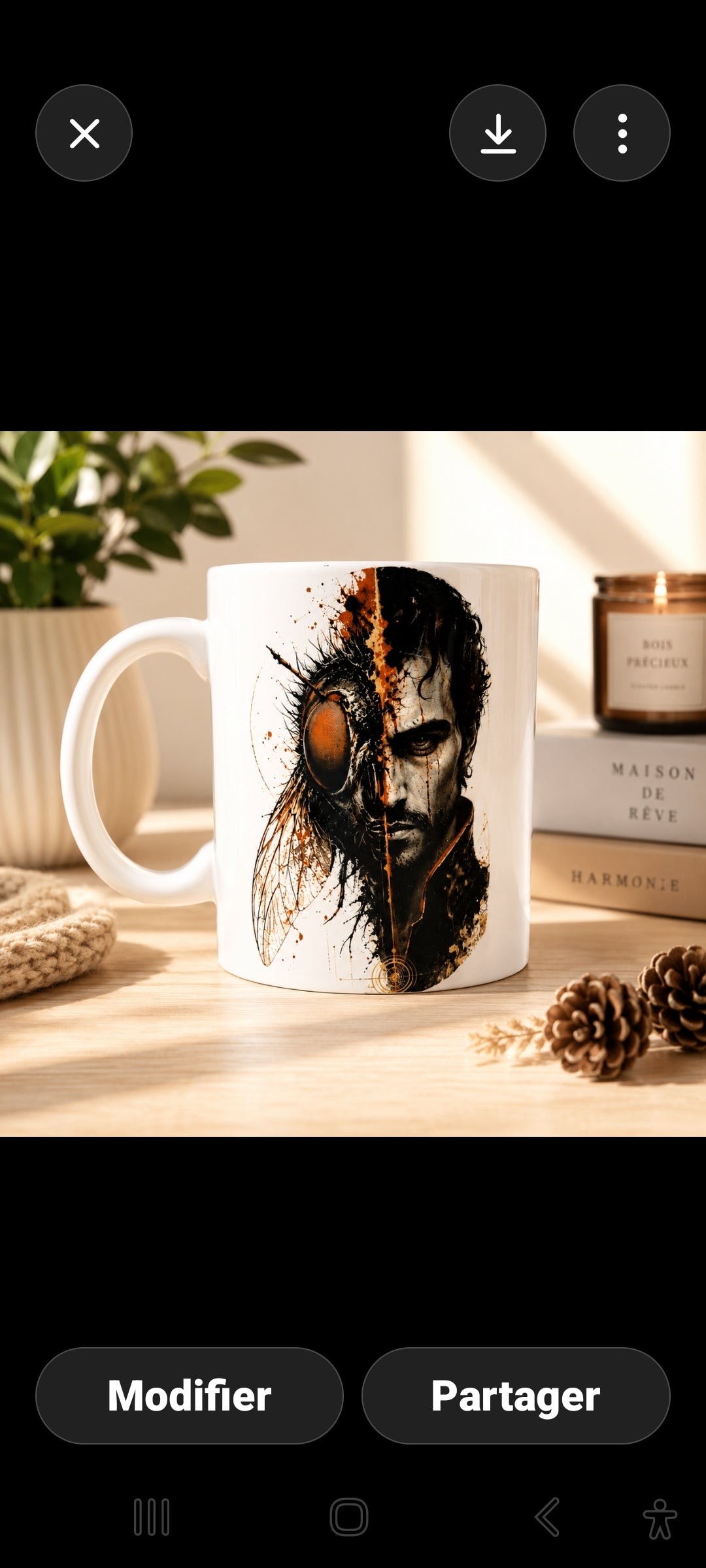 Tasse artistique 11 oz – Fusion Obscure