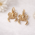 Boucles d’oreilles Scorpion doré – Tige en acier inoxydable