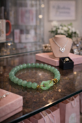 Bracelet Élastique Perles Vertes – Élégance Naturelle