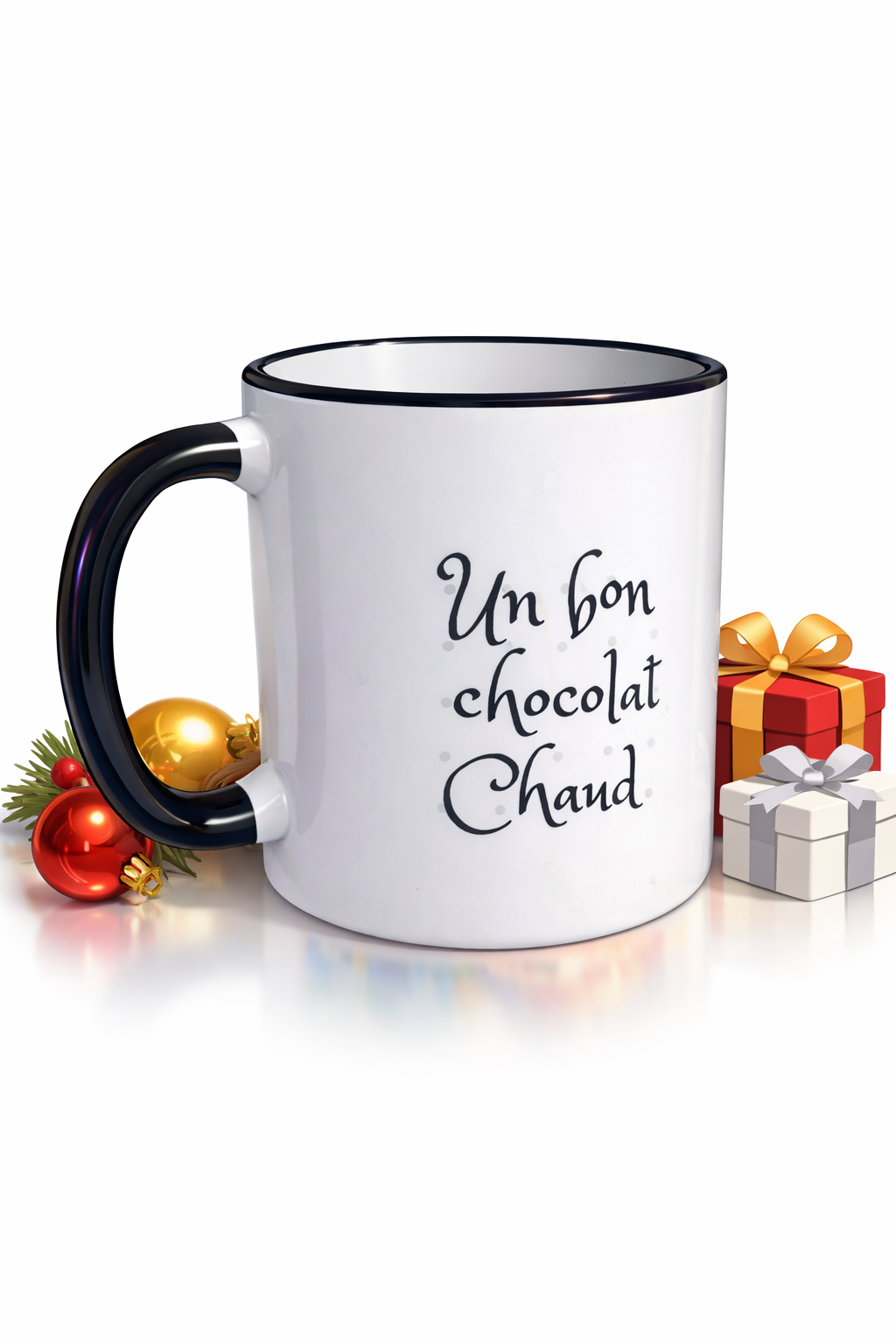 Tasse 11 oz Dragon de Noël – Un bon chocolat chaud