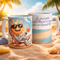 Tasse Soleil – « La journée appartient à ceux qui se lèvent tôt »