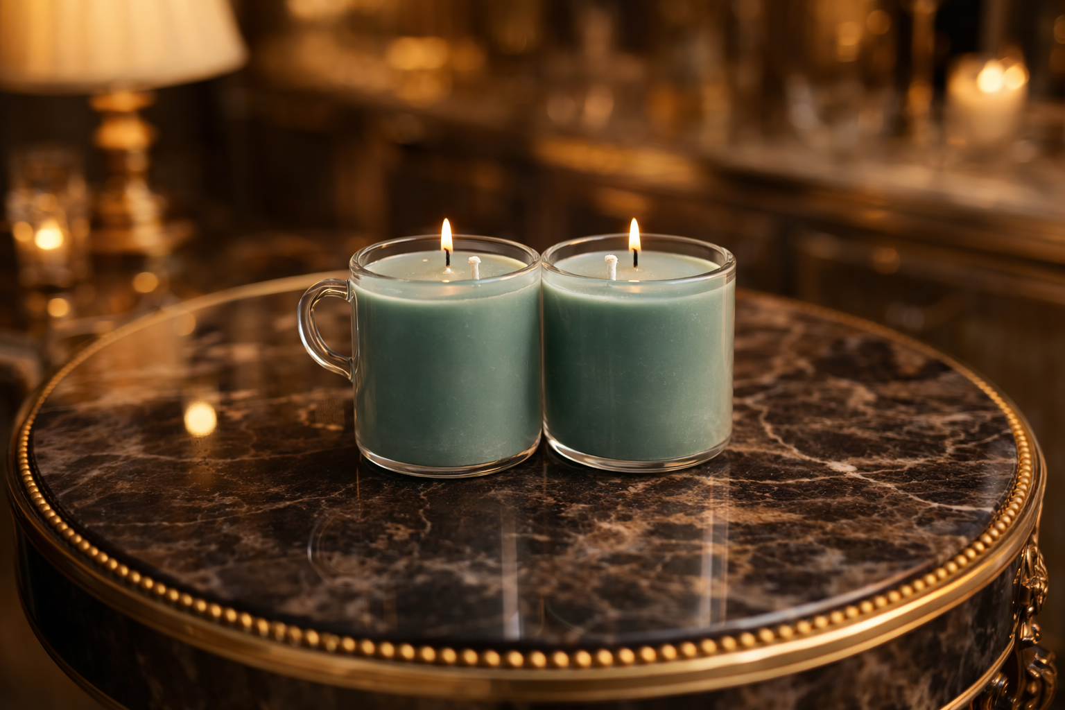 Duo de bougies en cire de soja – Parfum Pluie d’été