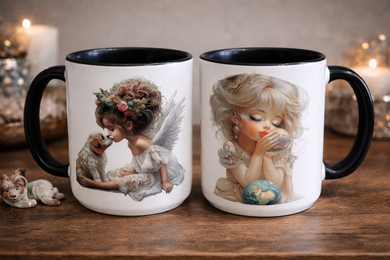 Tasse Ange Douceur & Tendresse – Illustration Enfant Angélique (11 oz)
