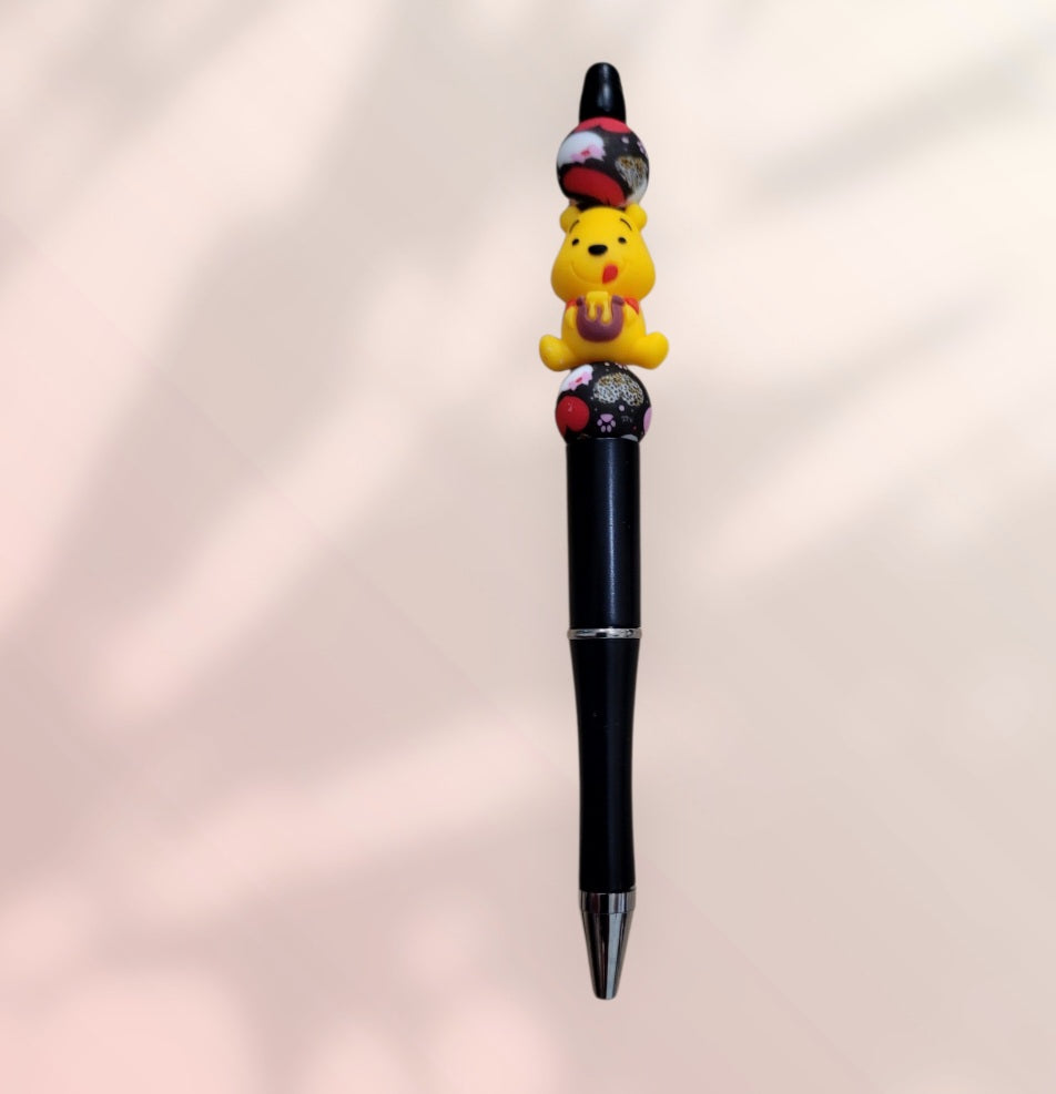 Stylo perlé élégant noir – Stylo à bille décoratif