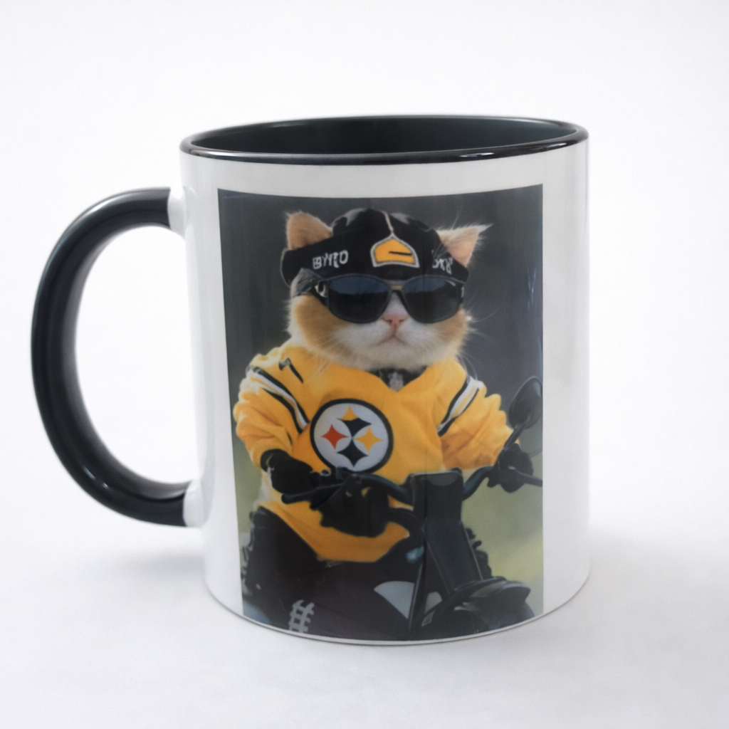 Tasse Chat Motard Cool – 11 oz