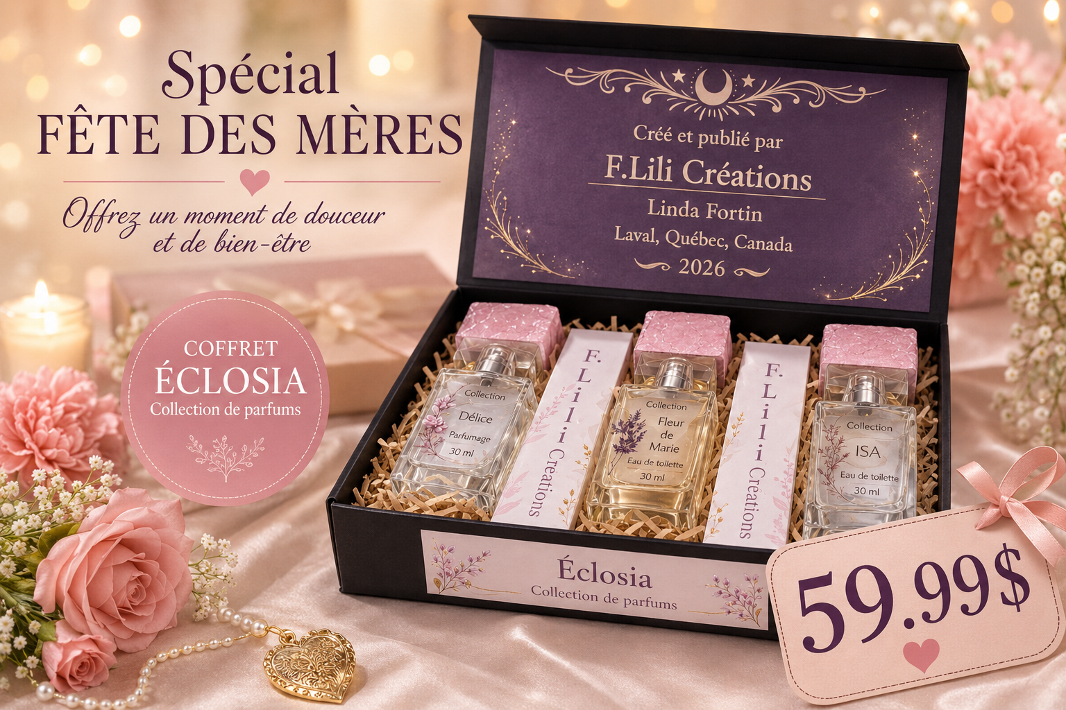 Coffret Éclosia 3 parfums Bio