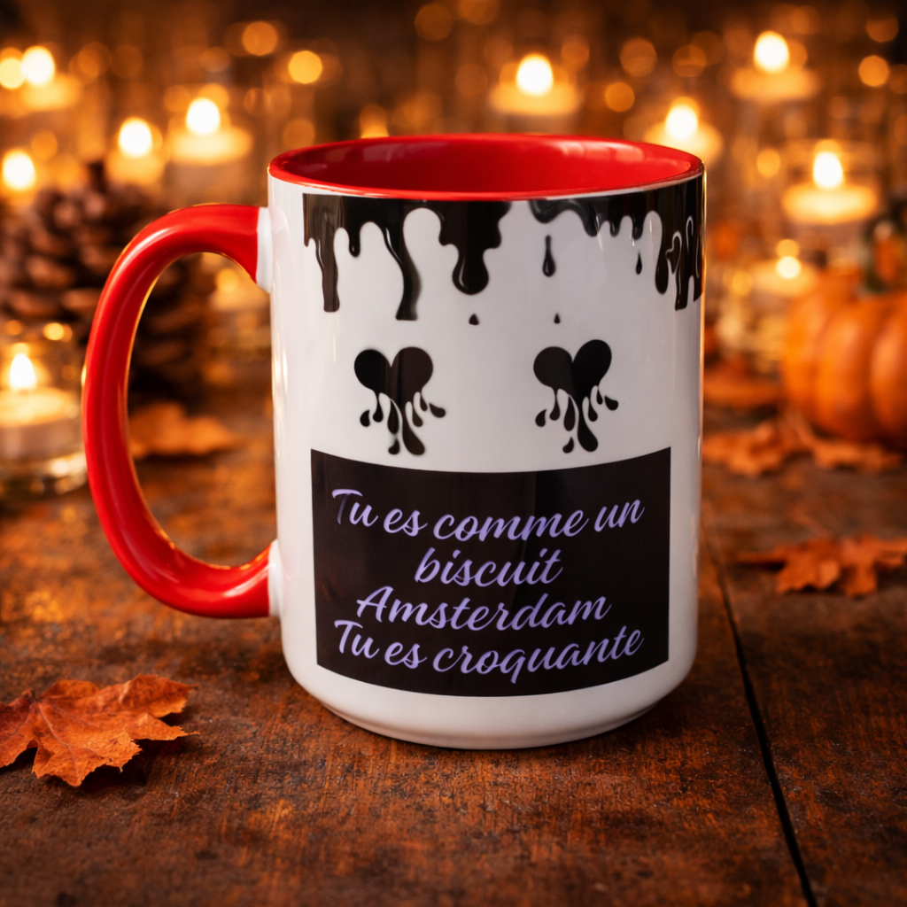 Tasse Humoristique Biscuit Amsterdam – Mug Drôle 15 oz