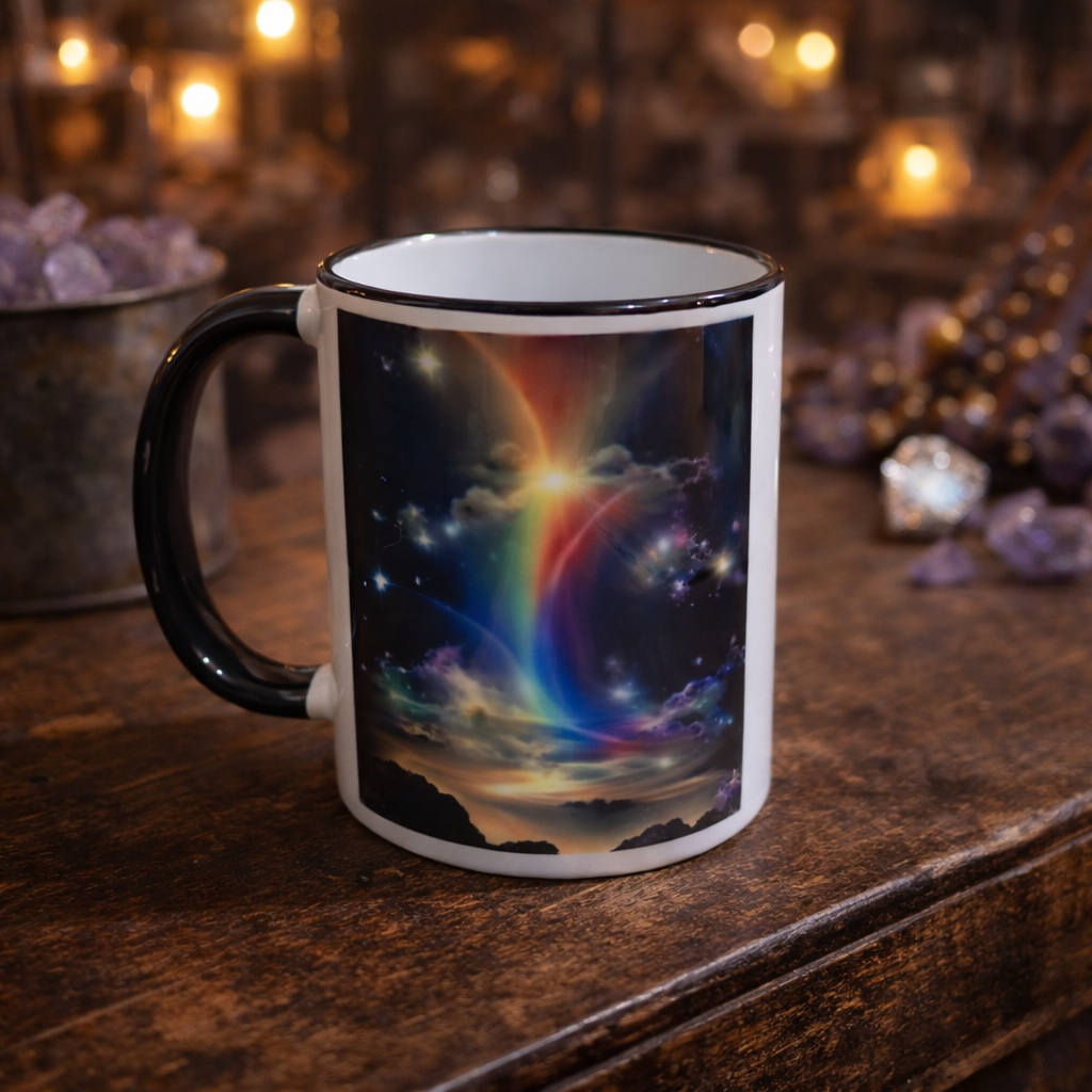 Tasse Univers Cosmique – Mug Galaxie Arc-en-ciel 11 oz