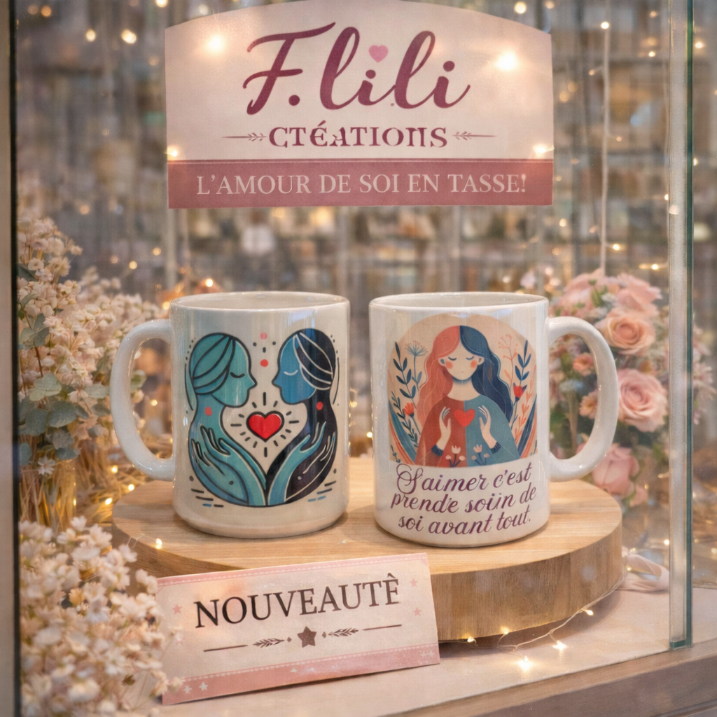 Tasse Amour de Soi – Édition Bienveillance 15 oz