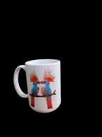 Tasse oiseaux amoureux sur branche – Mug 15 oz romantique