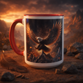 Tasse Aigle Majestueux – Mug artistique avec poignée rouge