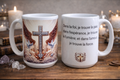 Tasse Foi et Lumière – Croix Spirituelle et Message Inspirant (15 oz)