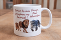 Tasse motivation 11 oz – Courage, Force et Détermination