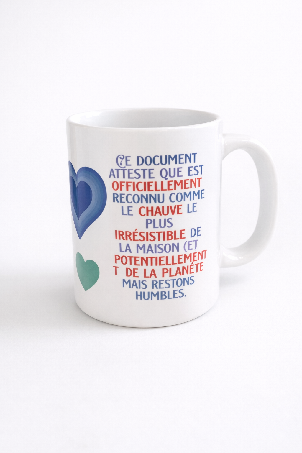 Tasse humoristique "Chauve le plus irrésistible" – 11 oz | Cadeau drôle