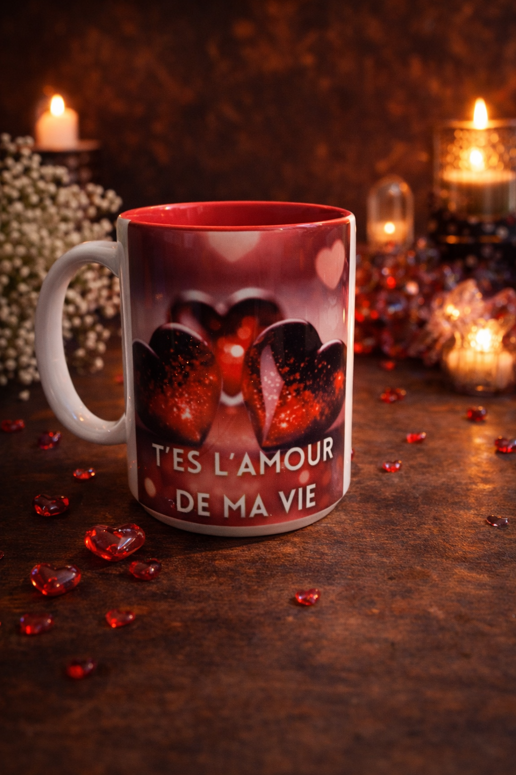 Tasse Amour « T’es l’amour de ma vie » – Je t’aime – 11 oz