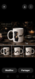 Dark Beauty – Tasse Mystique Serpent Noir 11 oz