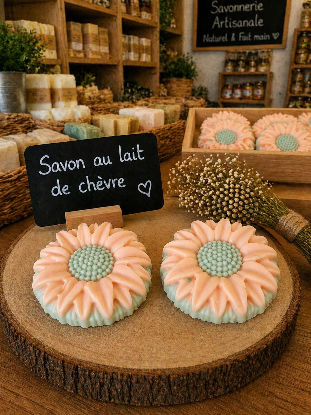 Savon lait de chèvre  parfum D'été  parfum de Plumeria