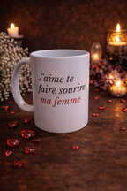 produit
Tasse Amour – J’aime te faire sourire ma femme 11 oz