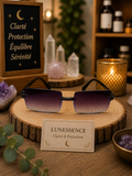 Lunettes solaires rectangulaires dégradé violet | Élégance tendance
