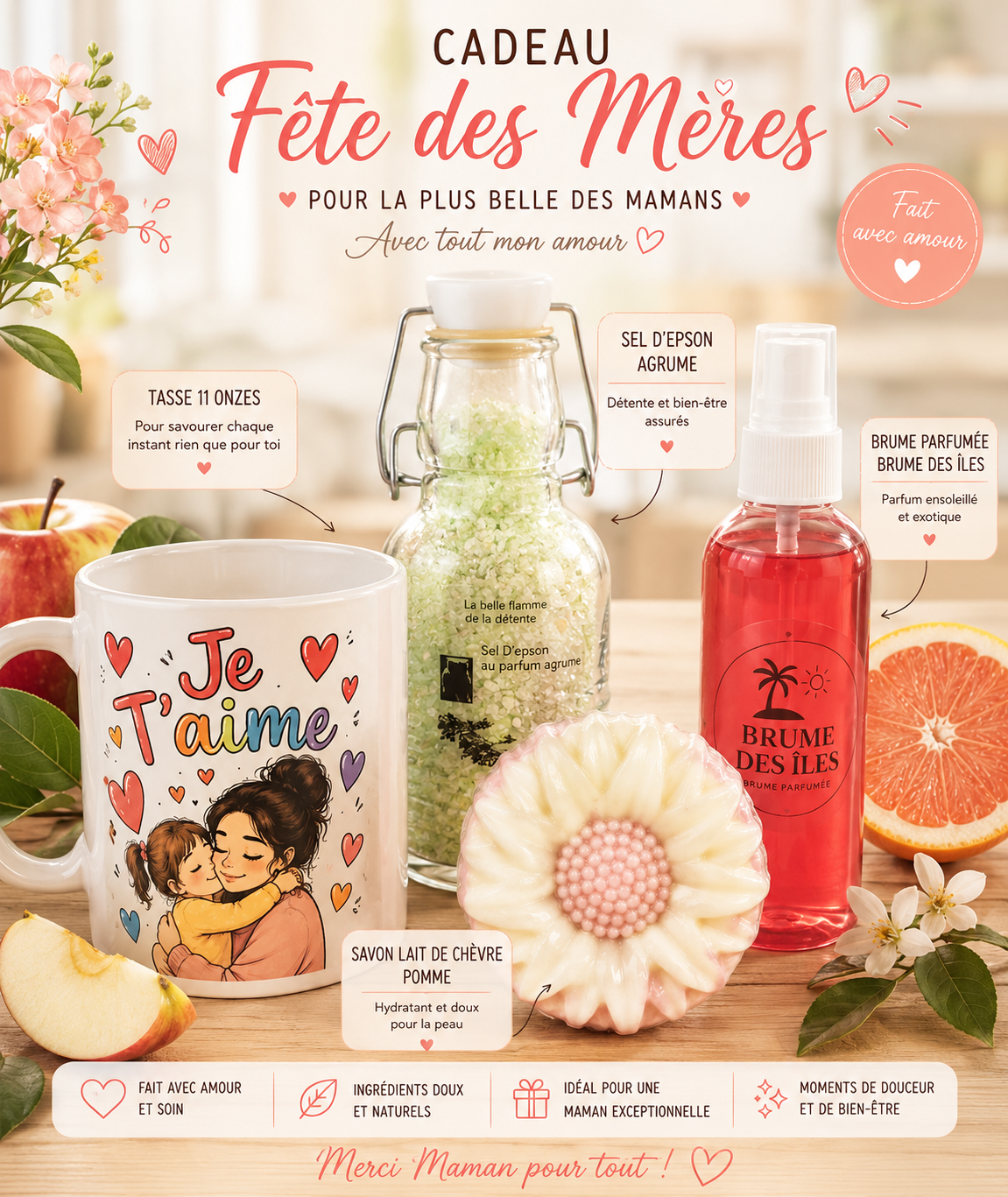 Coffret Douceur Maman – Je t’aime & Brume des Îles