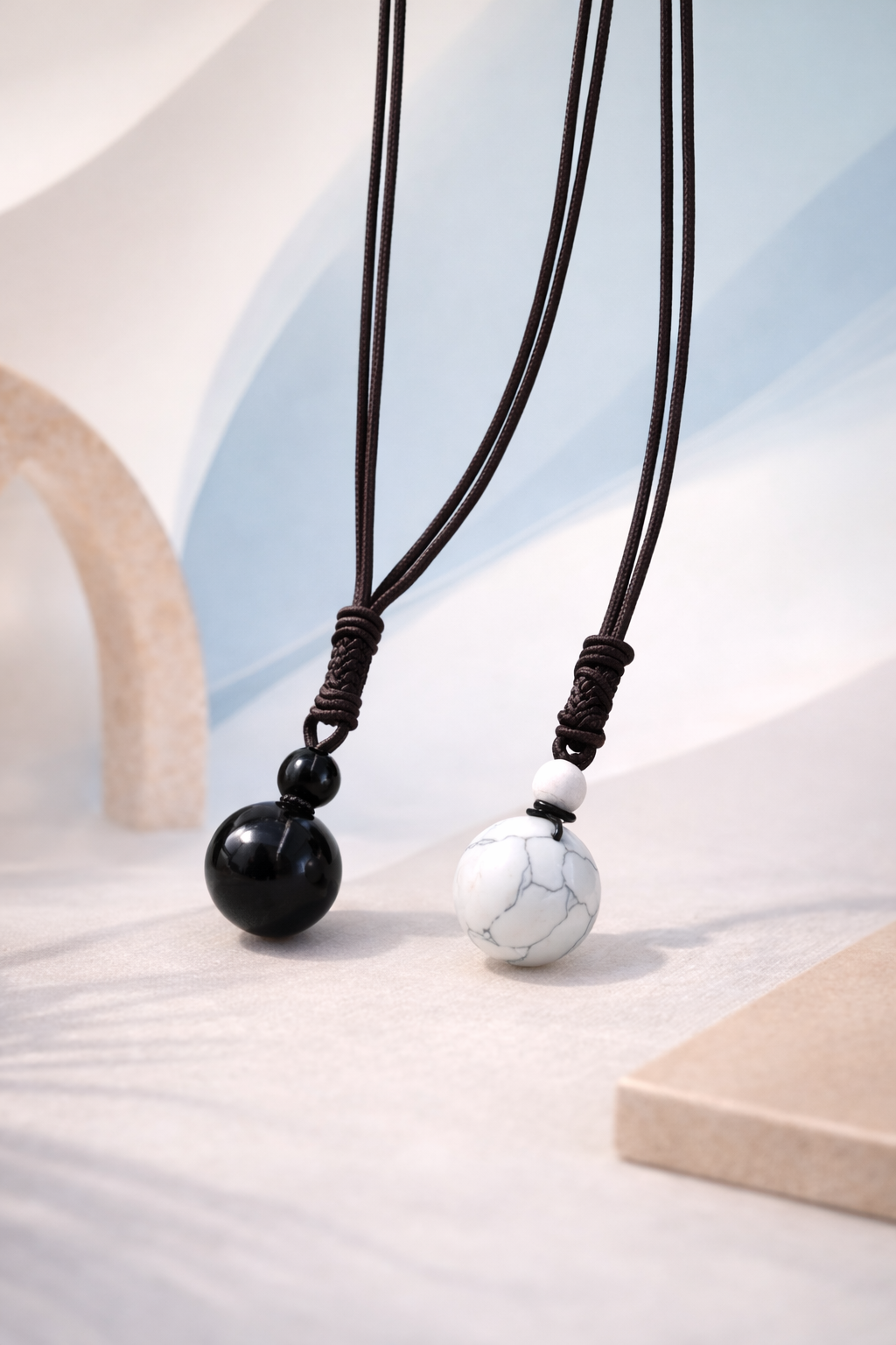 Collier Pierre Blanche Veinée (Apaisement & Clarté)