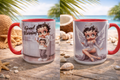 Tasse Betty Boop Ange – Good Morning | Mug céramique poignée rouge