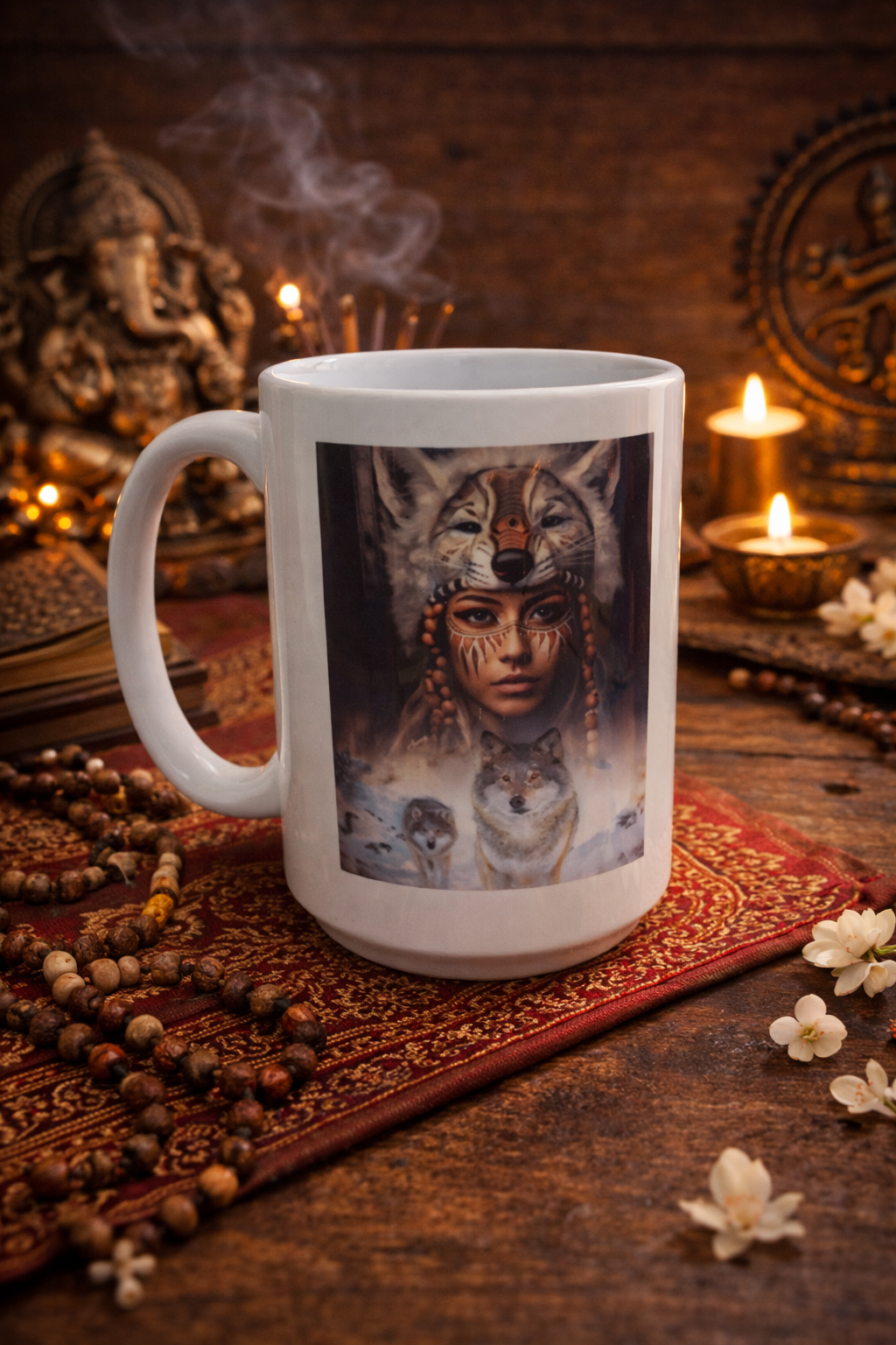 Tasse spirituelle 15 oz – Écoute le vent, écoute ton cœur