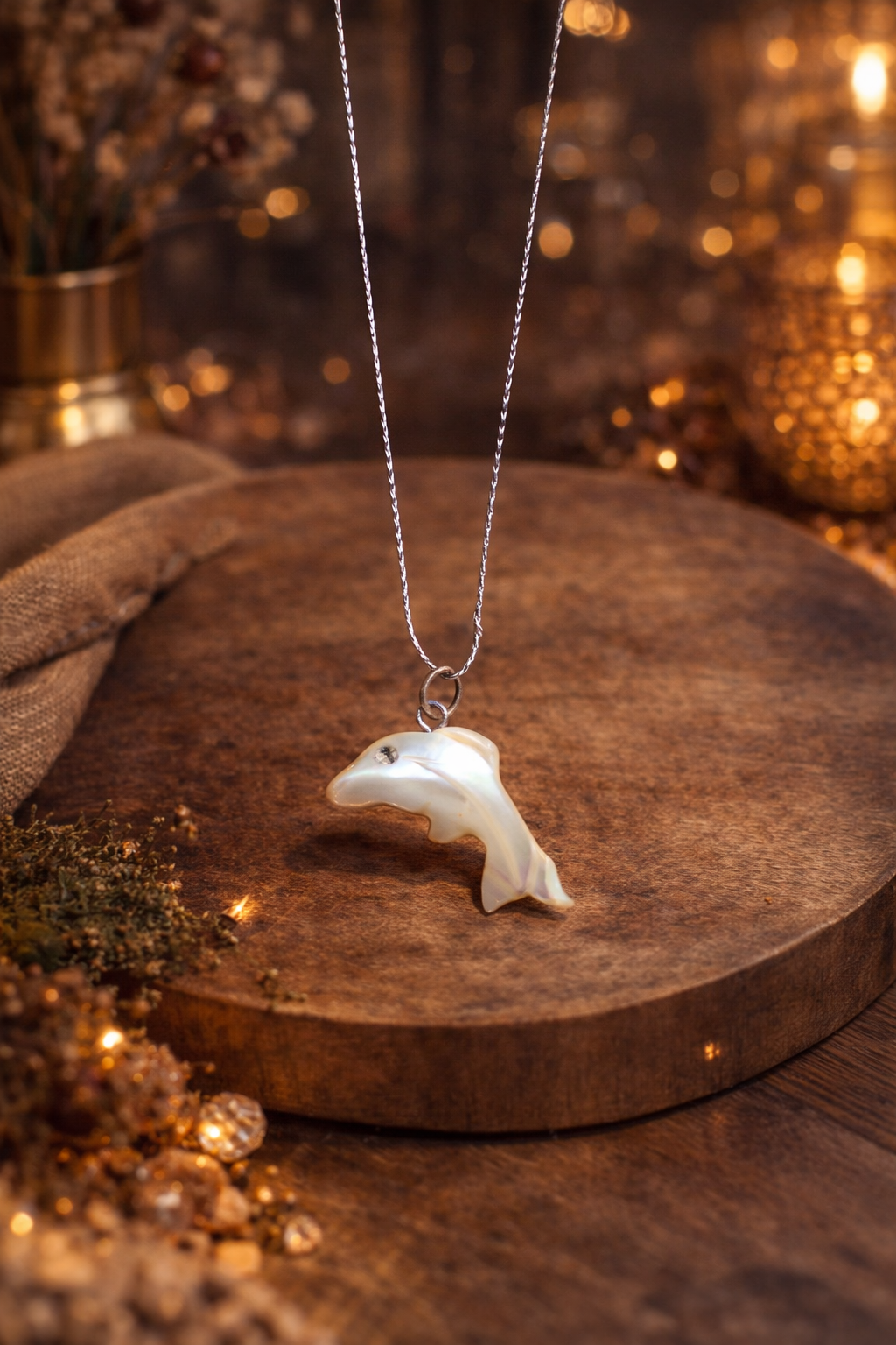 Collier Dauphin Pure Harmonie – Chaîne en Acier Inoxydable