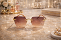 Lunettes Soleil Élégance Dorée – Verres Dégradés Chic