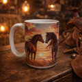 Tasse Chevaux Sauvages – Mug Nature Équestre 15 oz