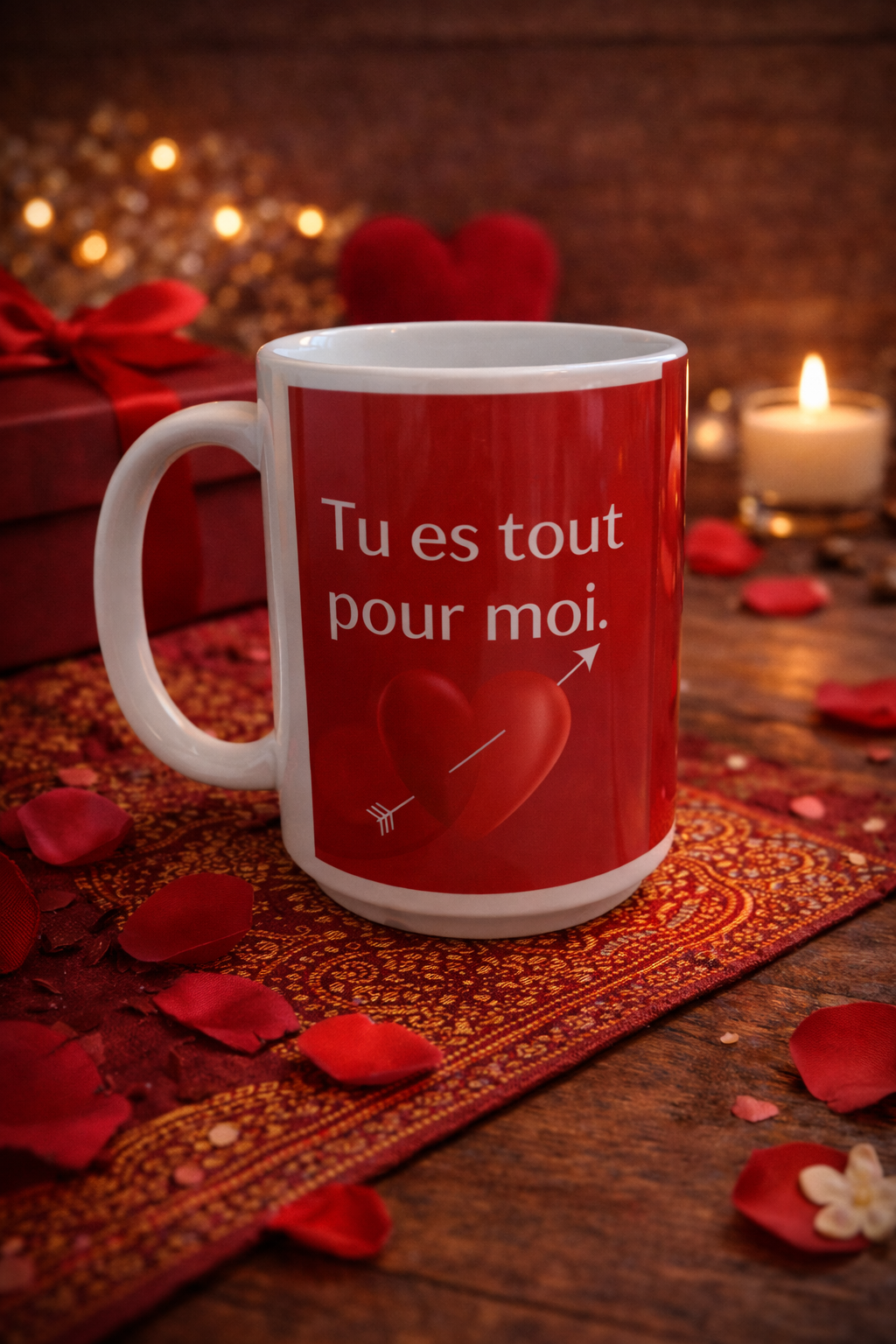 Tasse romantique 11 oz – Tu es tout pour moi | I Love You