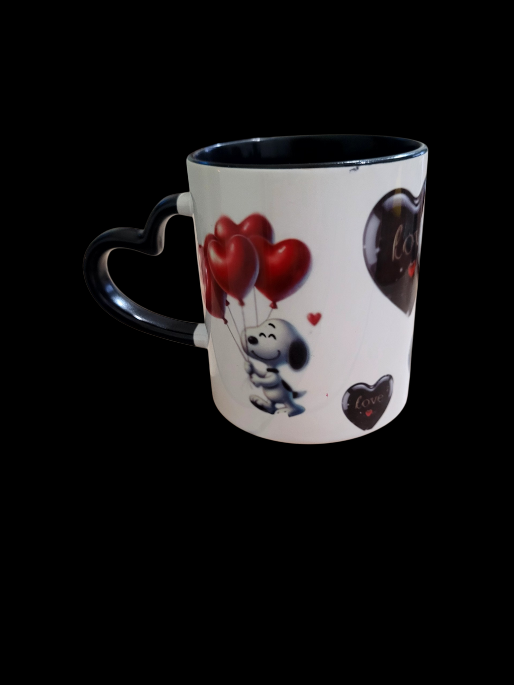 Tasse Snoopy Love You – Mug cœur romantique avec anse en cœur 11 onzes