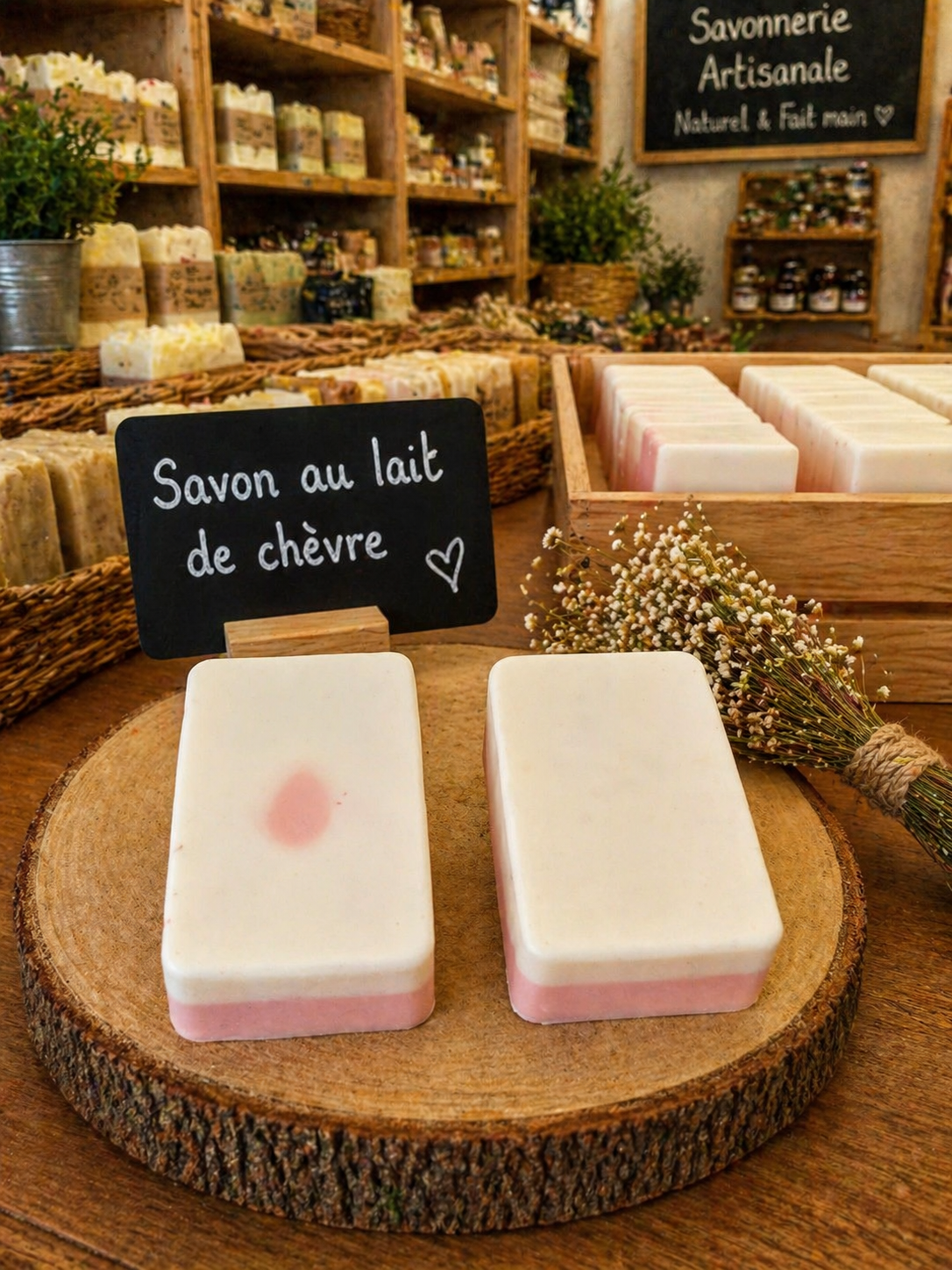 Savon au lait chèvre parfum D'été  au melon d'eau
