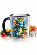 Tasse 11 oz Dragon de Noël – Un bon chocolat chaud