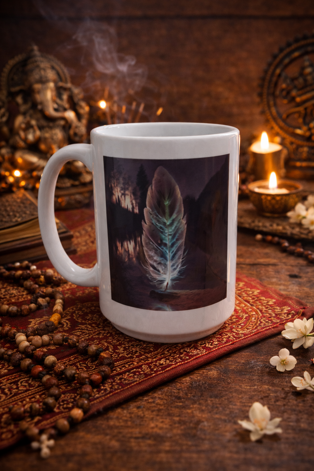 Tasse spirituelle 15 oz – Écoute le vent, écoute ton cœur