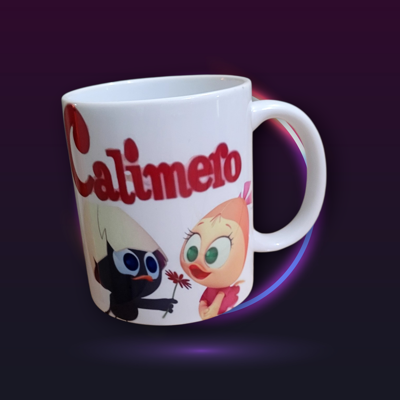 Tasse 11 oz Calimero – Le petit poussin au grand cœur