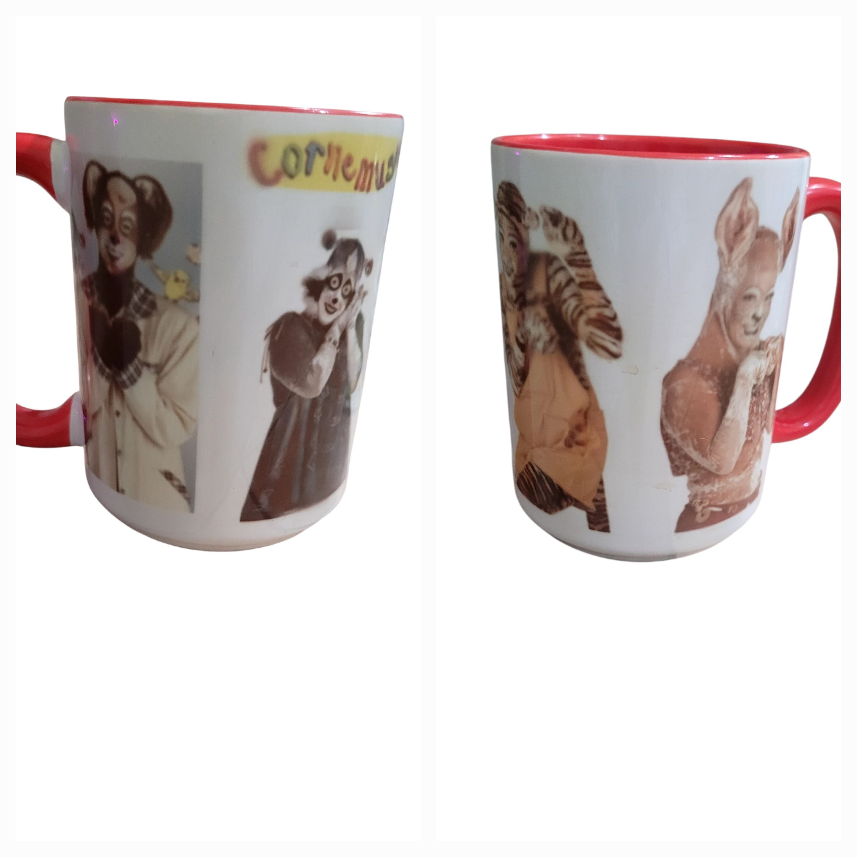 Tasse Cornemuse – Mug personnages humoristiques avec poignée rouge 15 onzes