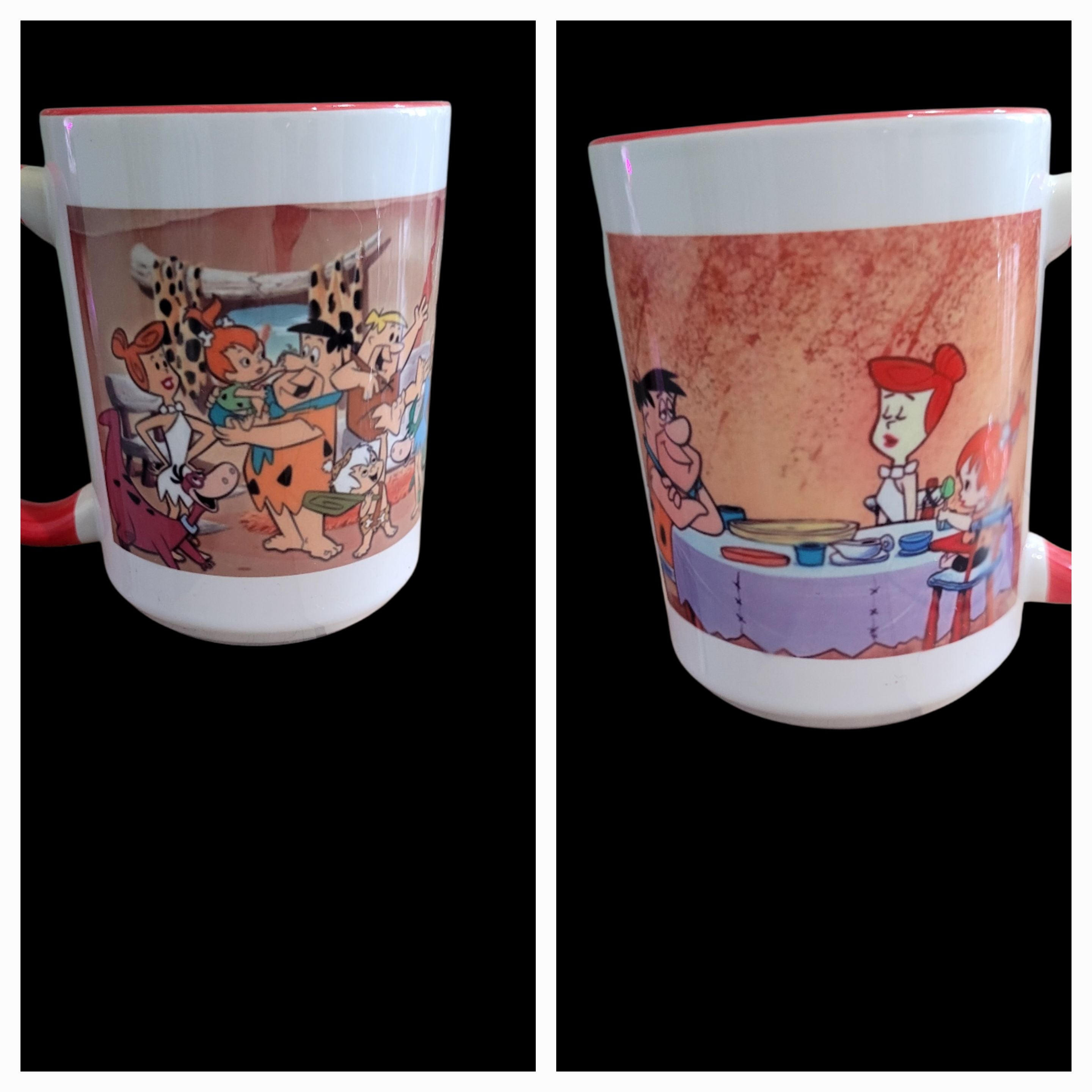 Tasse rétro Famille préhistorique – Illustration cartoon vintage – 15 oz