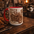 Tasse Moto Route 66 Vintage – Mug Motard Rétro 15 oz